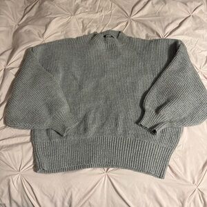 Missguided Oversized Gray Mock Neck Sweater